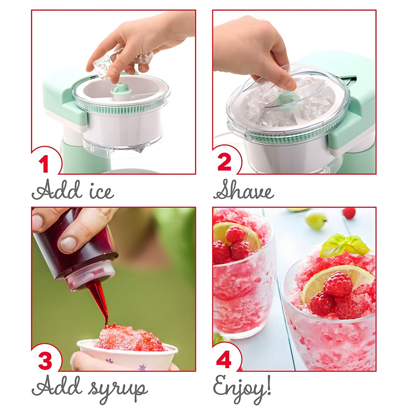 Small Shaved Ice Machine Household American Standard Electric Ice Maker Ice Crusher Smoothie Machine Hail Ice Machine Smoothie Machine