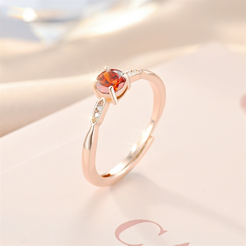 Engagement Rings Ladies Engagement Rings Gift Exquisite Jewelry Rose Gold