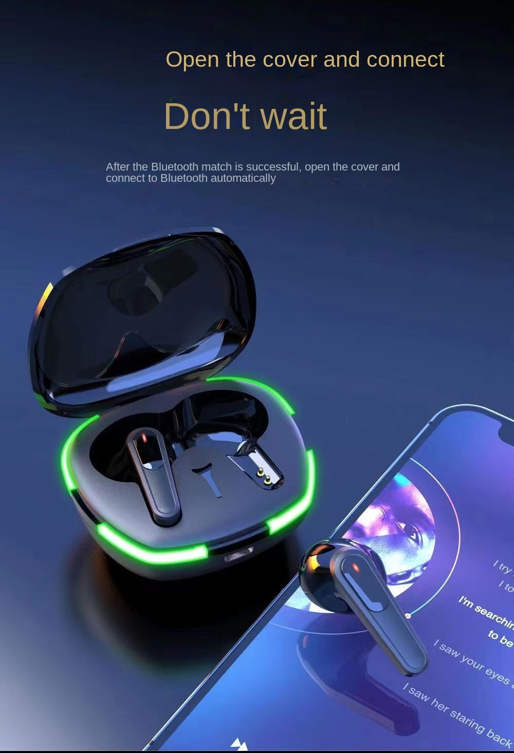 TWS new Z60 Bluetooth headset wireless mini LED touch digital in-ear cool