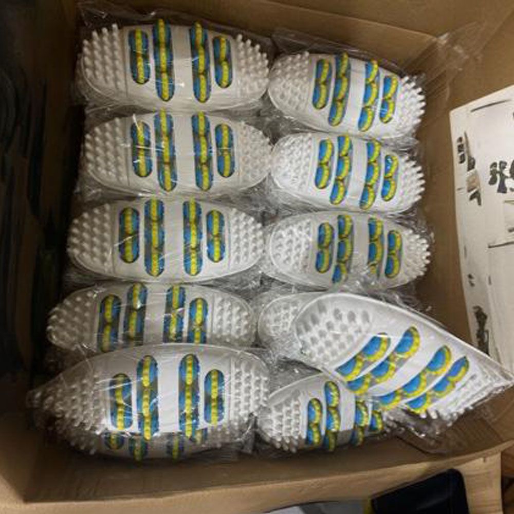 Foot massage roller for feet and calves, acupressure ball home massager for foot reflexology.