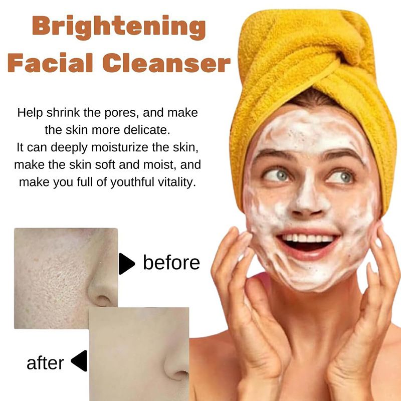 Turmeric facial cleanser oil control cleansing moisturizing brightening fading acne marks exfoliating skin tone cleansing mousse turmeric soap skin care set