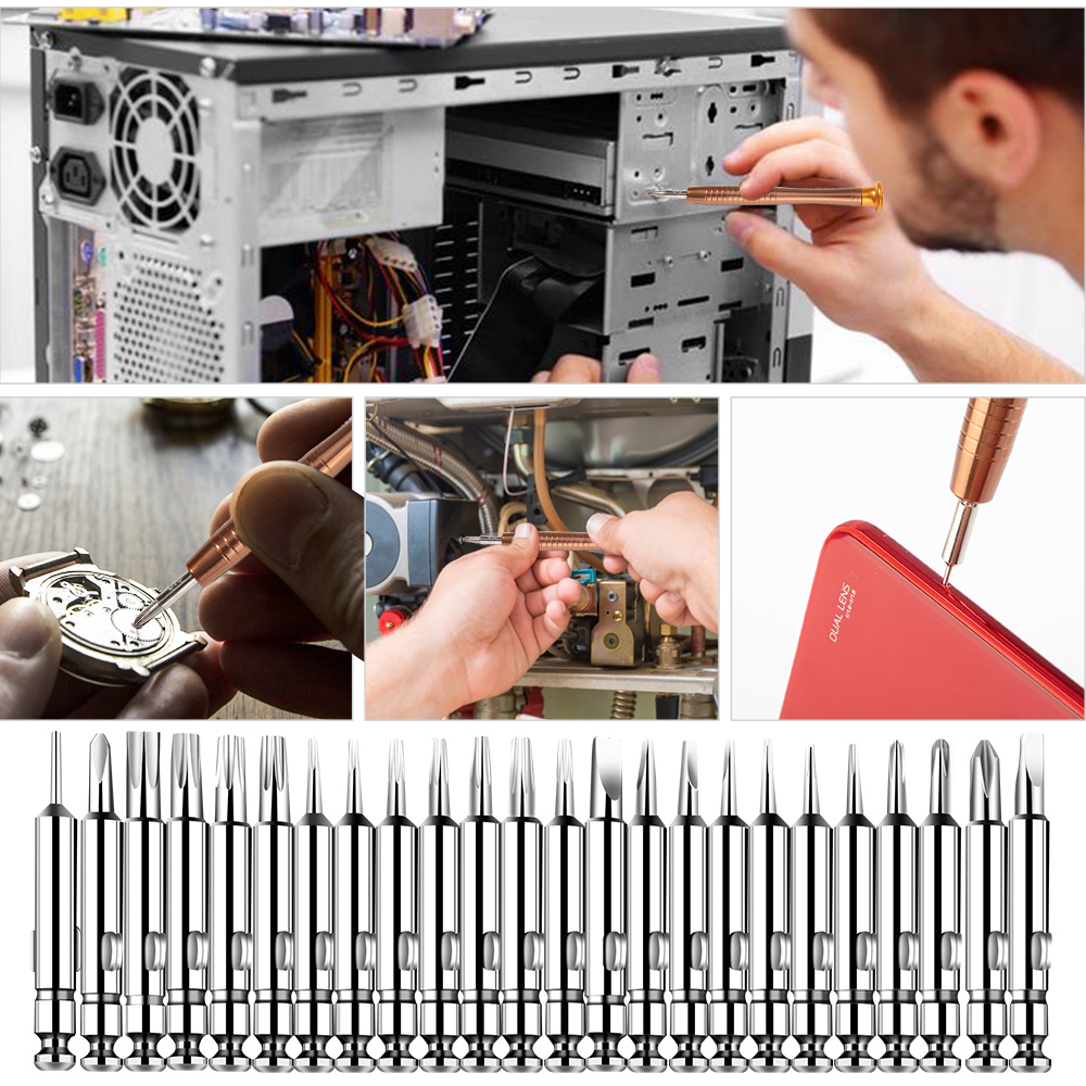 WELLHOME 25 in 1 Precision Magnetic Screwdriver Set, Professional Repair Tools Kit with Portable, Screw Driver Set for iPhones, Computer, PC, Tablet, Smartphone and Other Electronices etc
