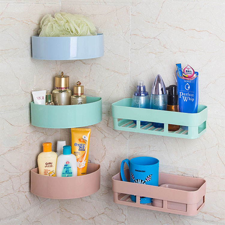 Bathroom racks Kitchen wall hanging wall-free perforation racks Shower rack bath essentials shampoo spice rack