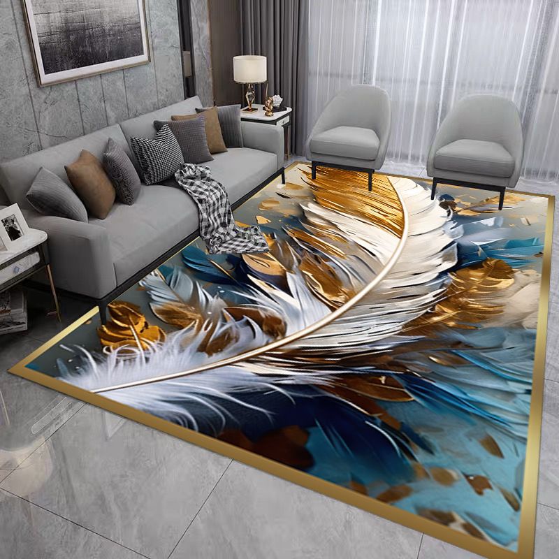 Gold diamond velvet carpet, living room carpet, sofa and coffee table mat, bedroom bed carpet, study carpet, easy to clean