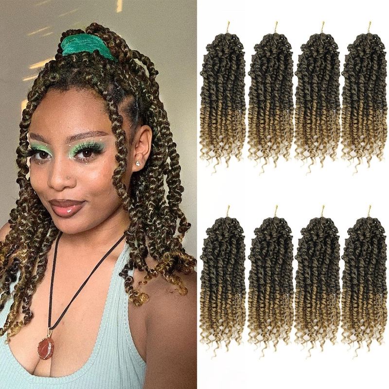 12 inches Spring twisted crochet hair wig Passion Twist Crochet Hair synthetic hair CRRSHOP wigs color  # 02  12 inches