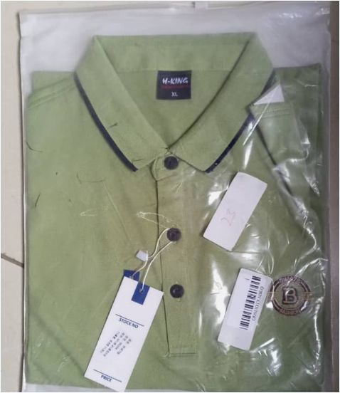 Summer Mature Contracted Short-Sleeved Men T-Shirt Lapel T-Shirt Men's Short-Sleeved High Collar Bottom Men's Shirt GREEN