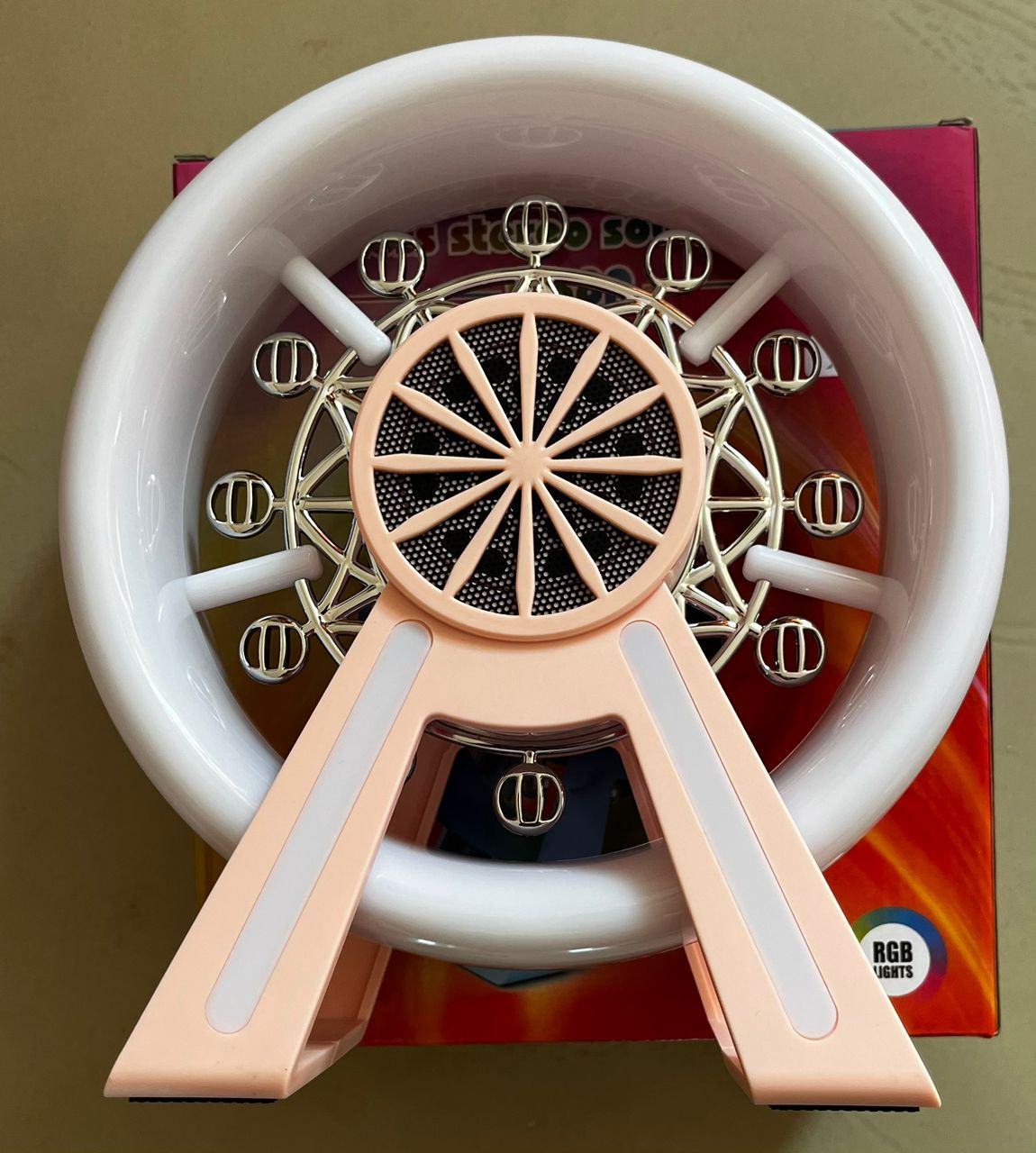 Ferris Wheel RGB light clock speaker -Home desktop decoration Creative wireless Bluetooth speaker Rechargeable player