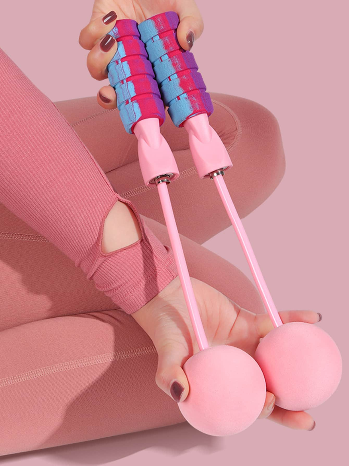 Ropeless Jump Rope - Tangle-Free Ball Bearing Skipping Rope for Fitness - Cordless Jumping Rope for Indoor and Outdoor - Bod Rope Weighted Jump Rope Workout for Exercises Men, Women, Kids