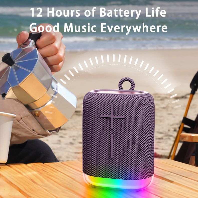 New Arrival Portable Outdoor Bluetooth Speaker High Power Strong Heavy Bass Stereo Sound Rechargeable Wireless Mini Audio Waterproof Compact Speaker For Camping Picnic Beach Travel Party Daily Use