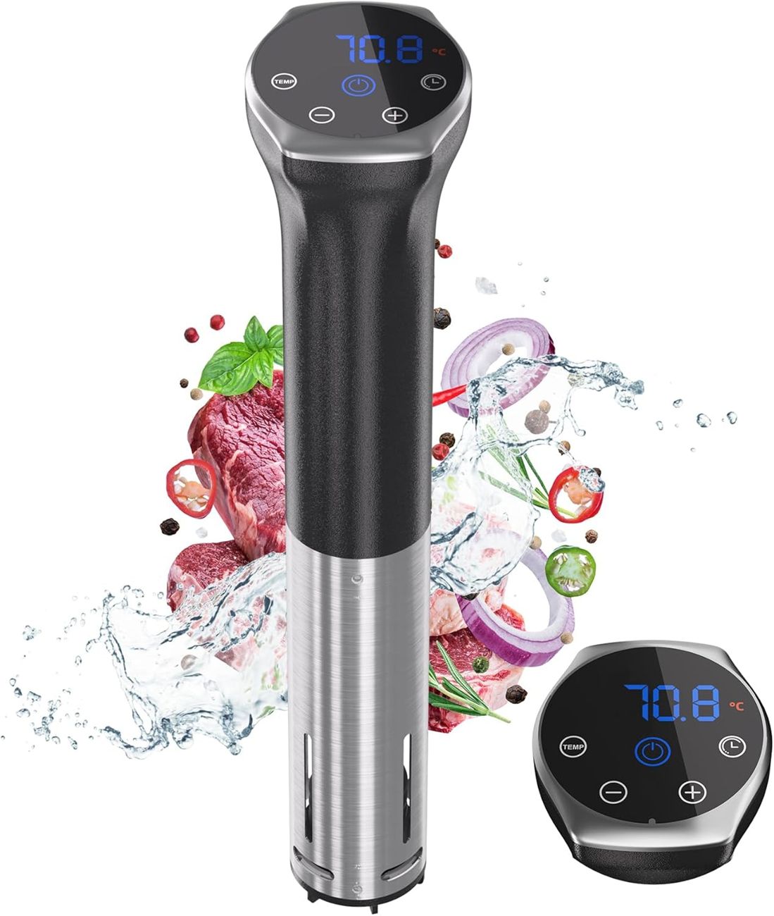 Sous Vide Machine 1100W Sous Vide Cooker Sous Vide Precisional Machine, Ultra-quiet Working, Accurate Temperature, Immersion Circulator, IPX7 Waterproof, Touch Control, Digital Timer, Fast Heating