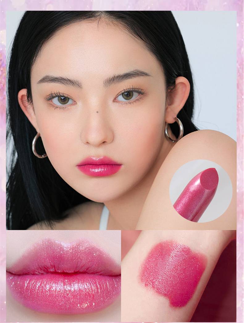 Light purple lipstick CRRshop free shipping female hot sale Dragon Fruit Colorless Lipstick Rose Red Rose Purple Student Color Changing lipstick Barbie Pink Lipstick 