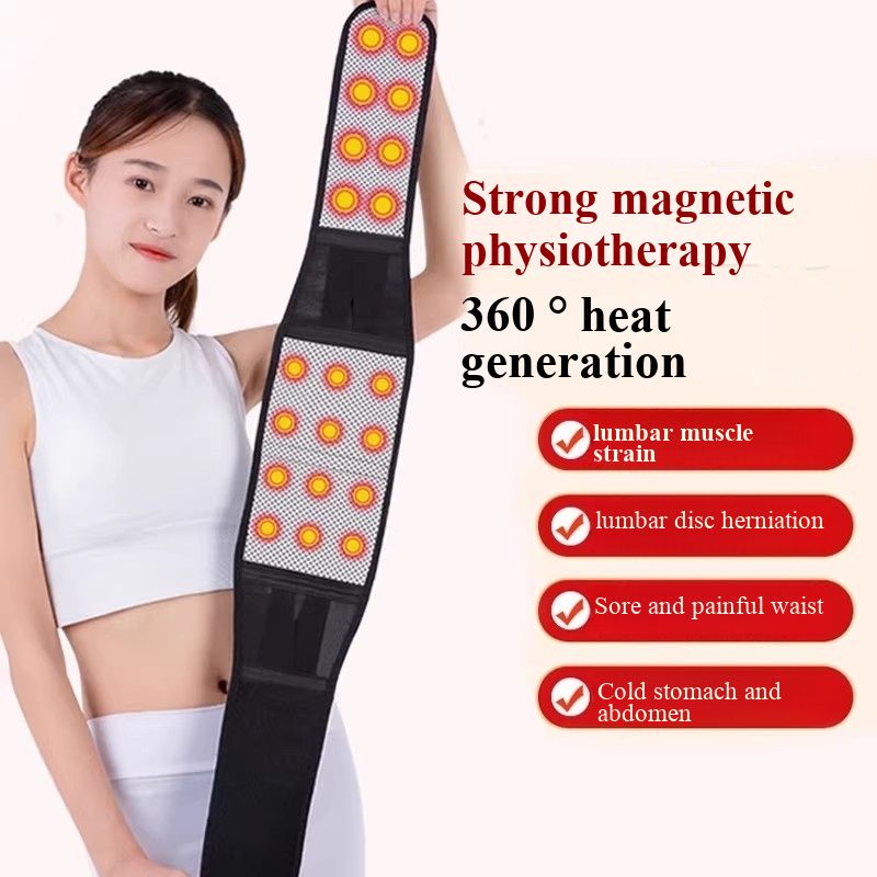 Self Heating Waist Support Belt for Lumbar Disc & Muscle Strain, Magnetic Therapy Waist Brace, Thick Warm Thermal Waist Wrap for Men & Women
