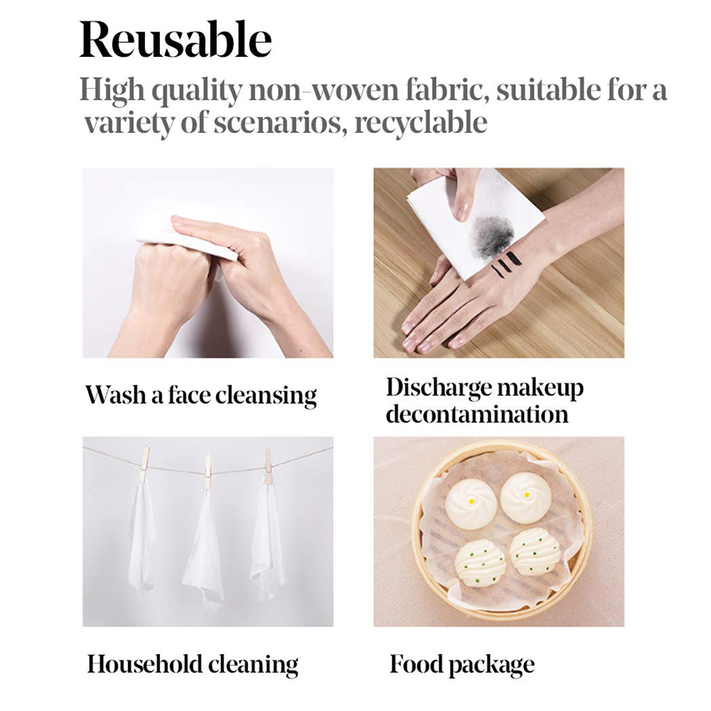 Disposable Face Towel, Facial Eye Nail Make up Removing Cotton Tissue, Multipurpose Cotton Towel Tissue for Skin Care, Reusable Cotton Pads, Wet & Dry Use