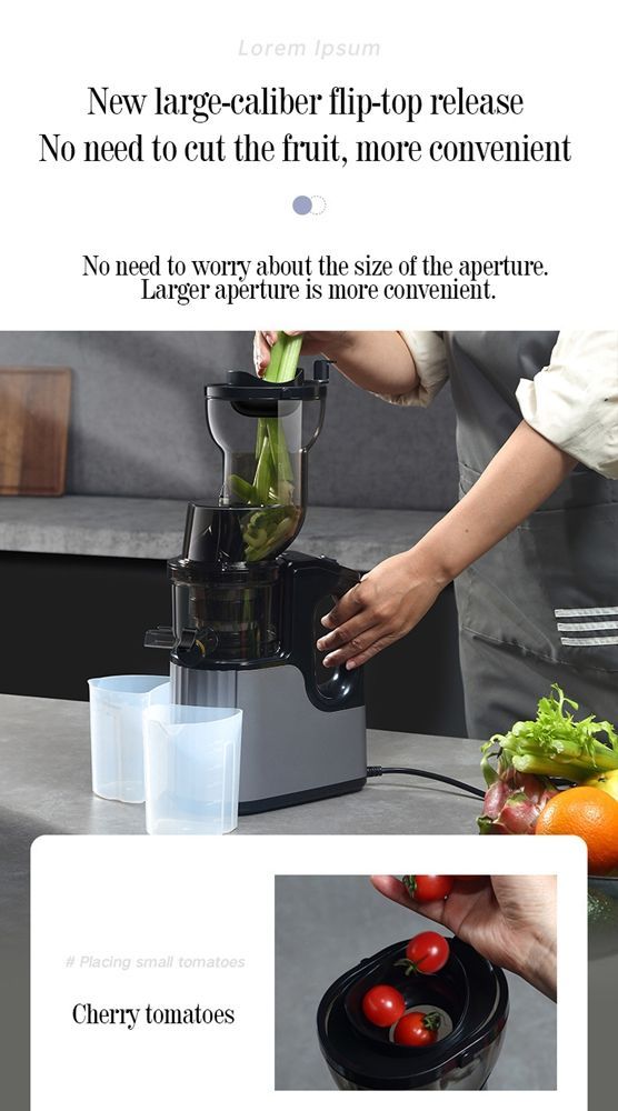 New household juicer, juicer, residue separation, large caliber fully automatic commercial multifunctional juicer