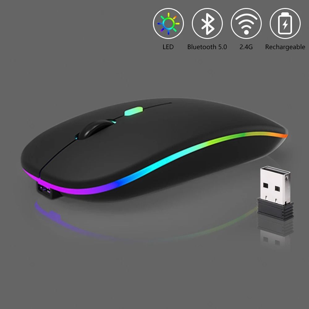 Transparent Wireless Bluetooth Mouse | Multi-Device & Silent 