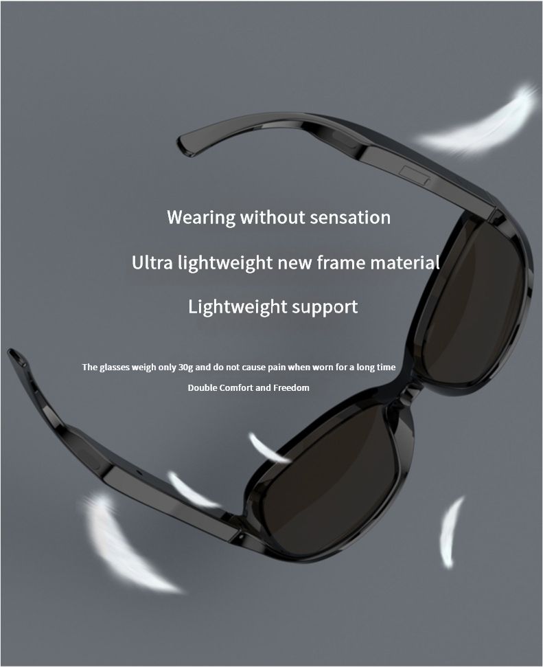  F08 Smart Audio Bluetooth Sunglasses - Wireless Headphones with UV Protection and Multi-functional Sunglasses