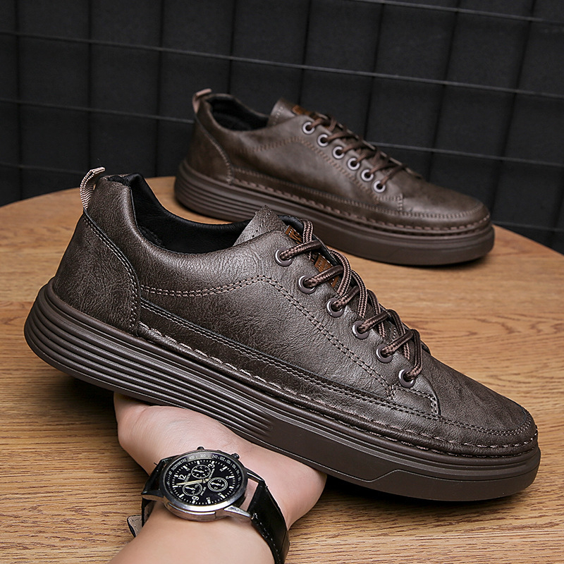 AR233 Men's Summer New Fashion Versatile Black Work Shoes Lightweight Sports Casual Shoes