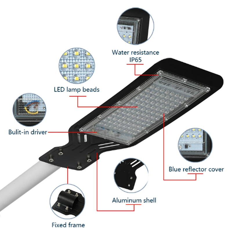 Leopard Cat Led Street Light 220V Lot Yard Barn Outdoor Wall 50W 100W  200W Waterproof IP65 Lamp Industrial Garden Square Highway Area Parking