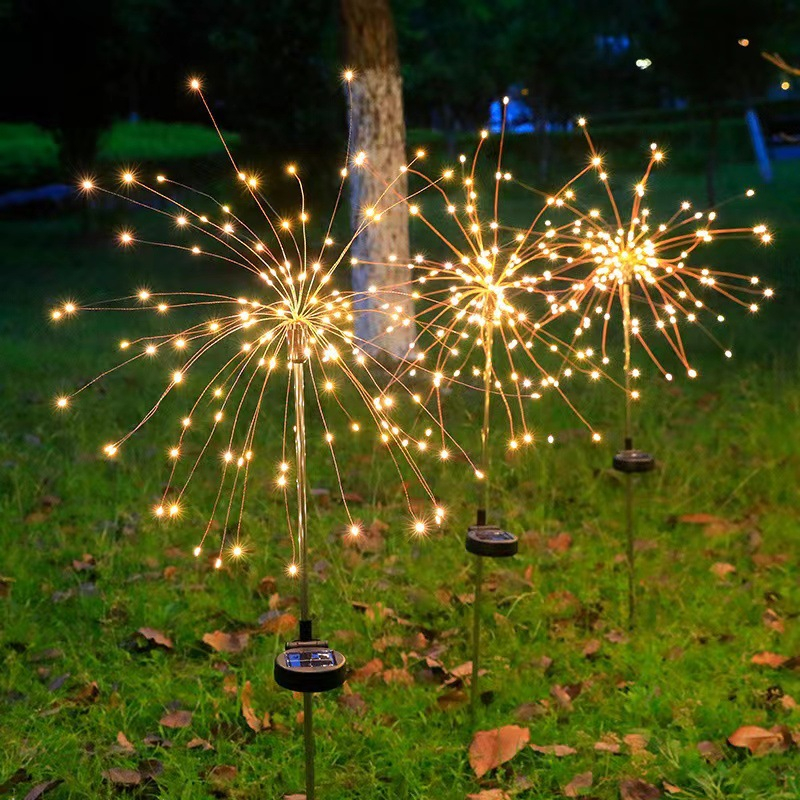 outdoor lanscape lighting solar led firework stake light