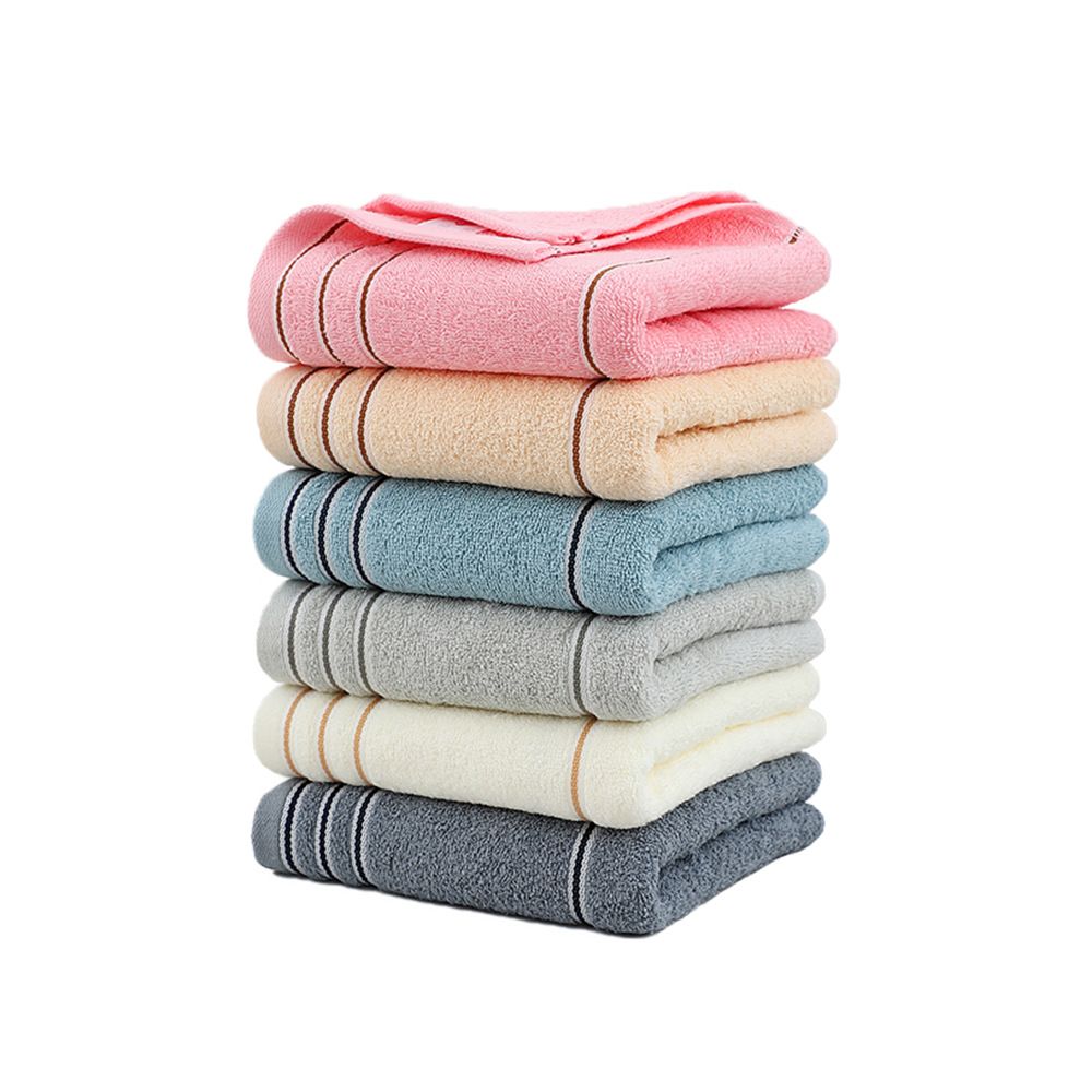 7377 Cotton Solid Color Towel Comfort Striped Towel