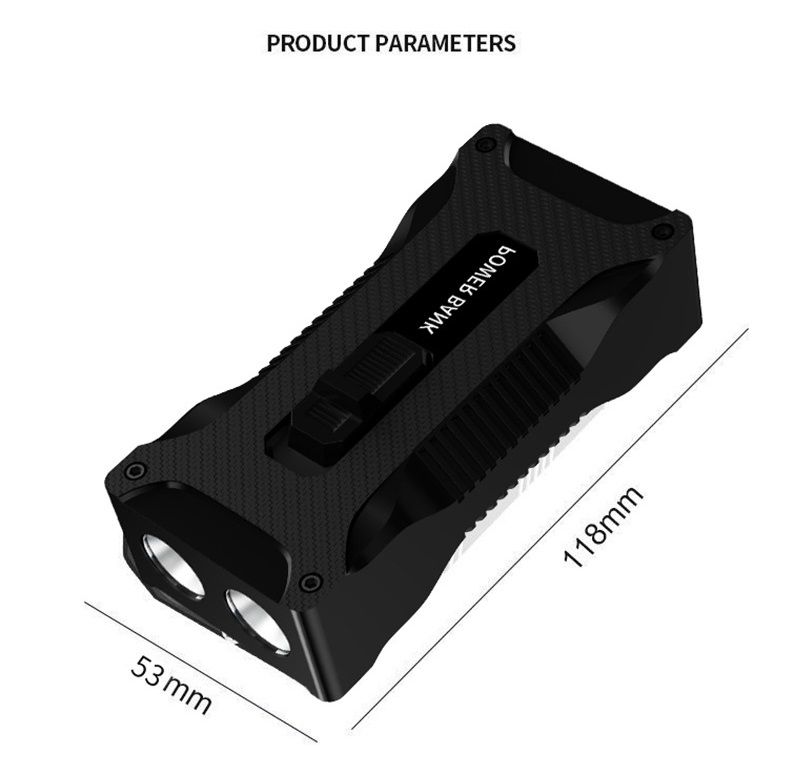 Equipped with a flashlight to illuminate the power bank, 4500mA/9000mA portable power bank, and support for super fast charging function