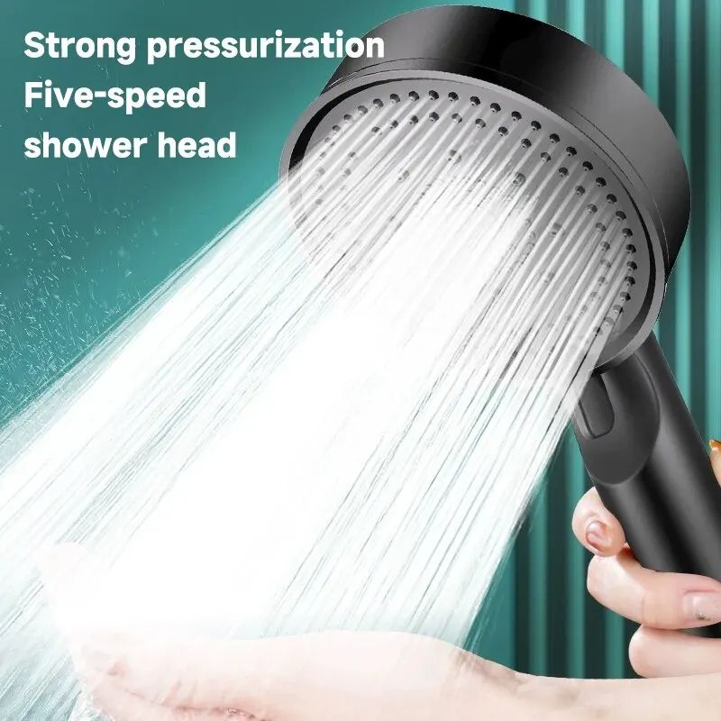 6 Modes Pressure Boost Shower Head Multifunction Adjustable Large Water Shower Nozzle Massage Bathroom Accessory