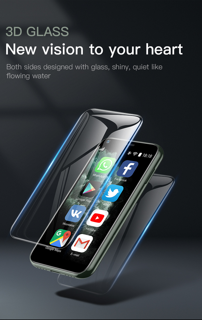 SOYES XS11 Mini Android 6.0 Cell Phones With 3D Glass Slim Body HD Camera Dual Sim Quad  Core Google Play Market Cute Smartphone