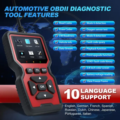 V519 OBD2 II Diagnostic Scanner - Check Engine Fault Code, Car Diagnostic  Scan Tools with Print Function Professional OBD2 Code Reader for OBDII/EOBD