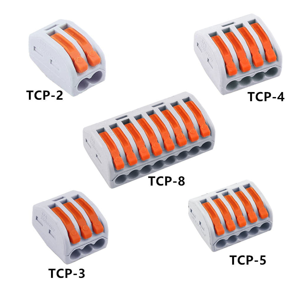 10pcs Universal Cable wire Connectors 222 TYPE Fast Home Compact wire Connection push in Wiring Terminal Block 2-8 Pin