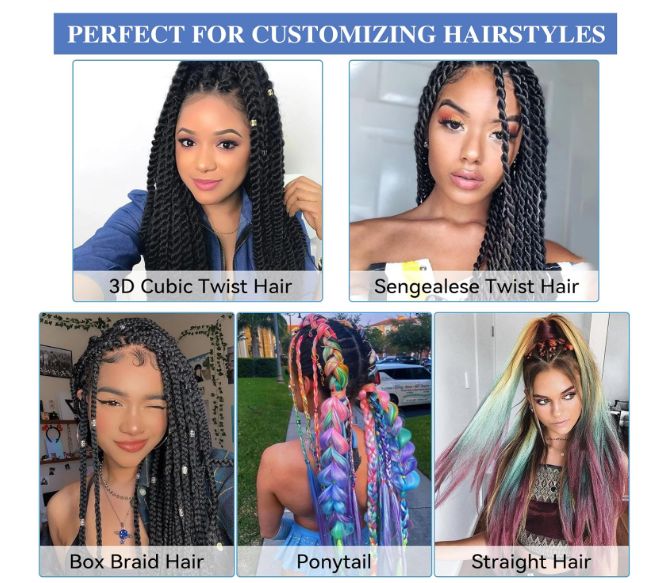 Obaasima Strands OS Ombre Braiding Hair 82" BY30 For Braid And Rasta / Black / Light Brown