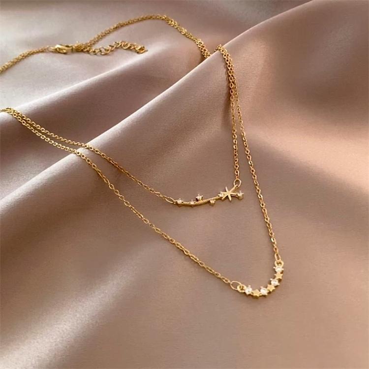 Dropship Dainty Layered Initial Necklaces For Women, 14K Gold Plated  Paperclip Chain Necklace Simple Cute Hexagon Letter Pendant Initial Choker  Necklace Gold Layered Necklaces For Women to Sell Online at a Lower