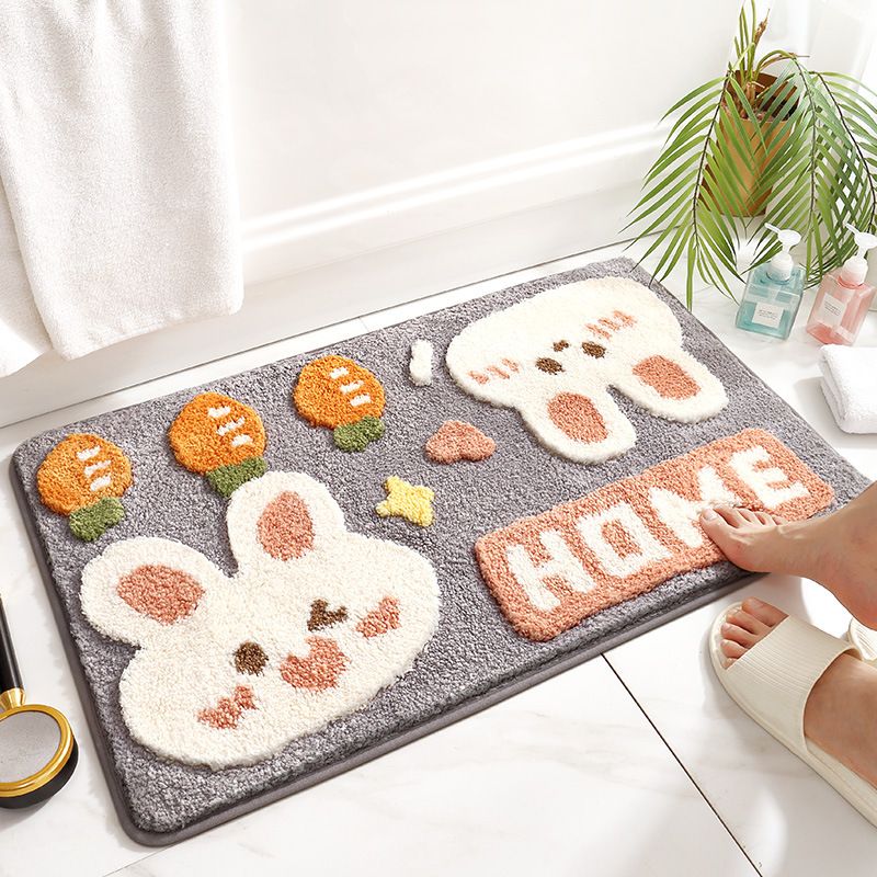 Cartoon Rabbit Water Absorbent Bathroom Carpet Anti Slip Household Floor Mat