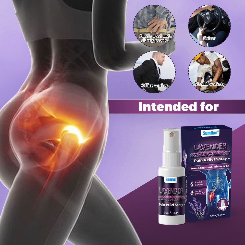 Sumifun New Sciatica Care Spray | Muscles & Joints Soothing Pain Relief Liquid | Natural Herbal Penetrating Health Care Spray for Waist, Back, Legs & Body Discomfort
