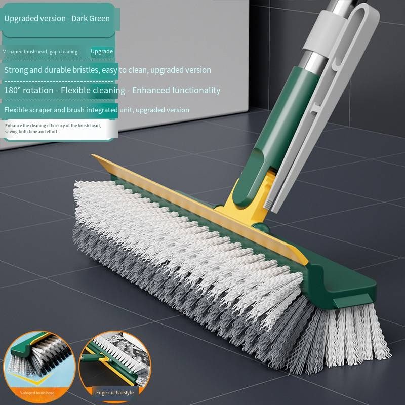 5-in-1 Multifunctional Cleaning Brush, Long Handle Floor Gap Scrub Brush, No Dead Angle Crevice Cleaner, Waterproof Scrubbing Tool for Bathroom Toilet Tile Floor Wall Home Cleaning