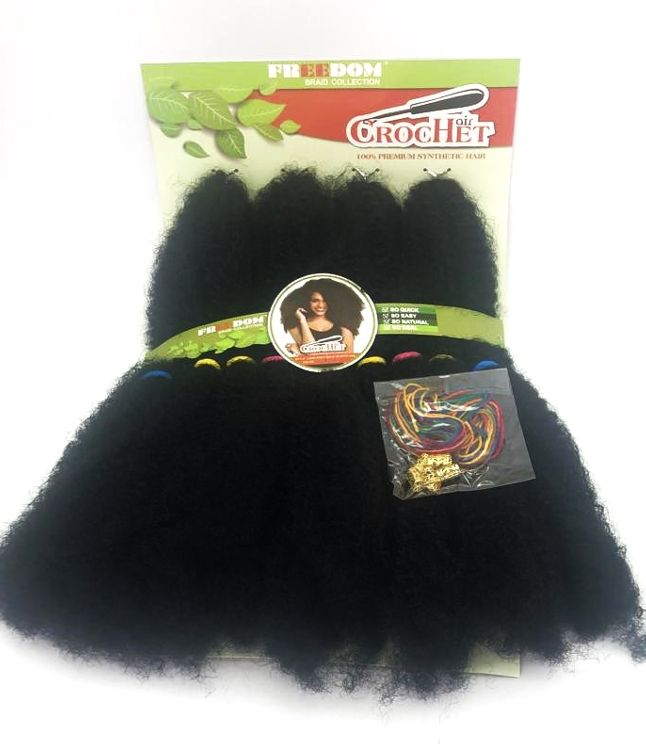 Noble's 18" 4PCS LONG KINKY BULK Hair Extension 18"