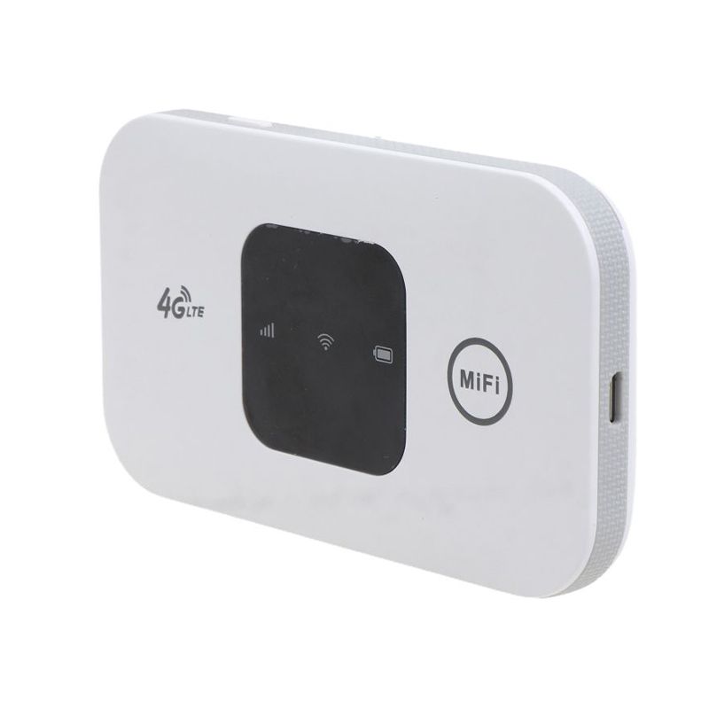 4G Lte Router MIFI Wireless Wifi 2100mAh Mobile Hotspot with SIM Card Slot Hotspot Pocket WIFI 150mbps For Outdoor Home Office TravelWhite