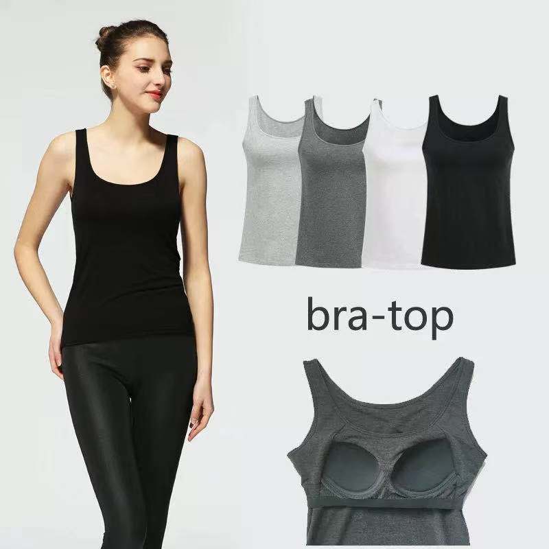 Yoga Wear Sports vest ventilation With bra Rimless bra Integrated suspender vest