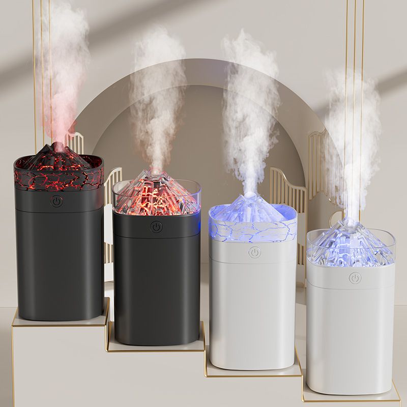 Volcano Rainbow Flame Aromatherapy Machine Home Mini Humidifier Atmosphere Light USB Desktop Humidifier