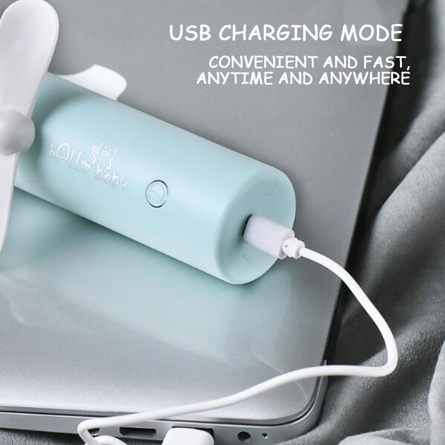 Portable Fan Handheld Portable Spray Natural Wind Mode Handheld Fan Portable Misting Usb Rechargeable Mini With Spray Bottle
