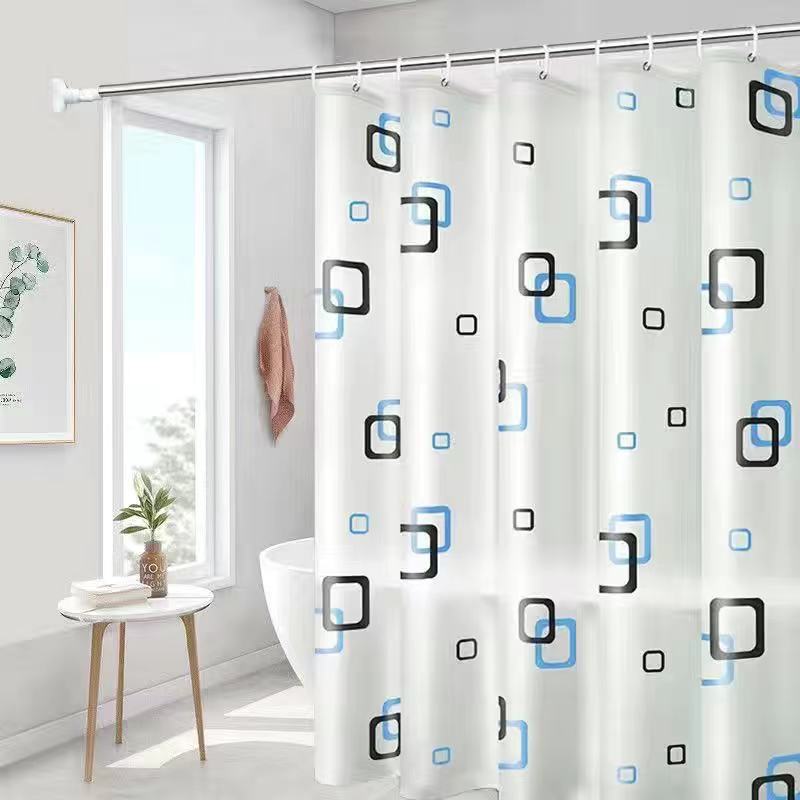 Shower curtain, waterproof, mildew proof, thickened, bathroom curtain, partition curtain, door curtain, window hanging curtain ，large size 100*200cm,120*200cm,150*200cm,180*200cm,200*200cm,240*200cm,260*200cm ，Stainless steel ，buckle eye