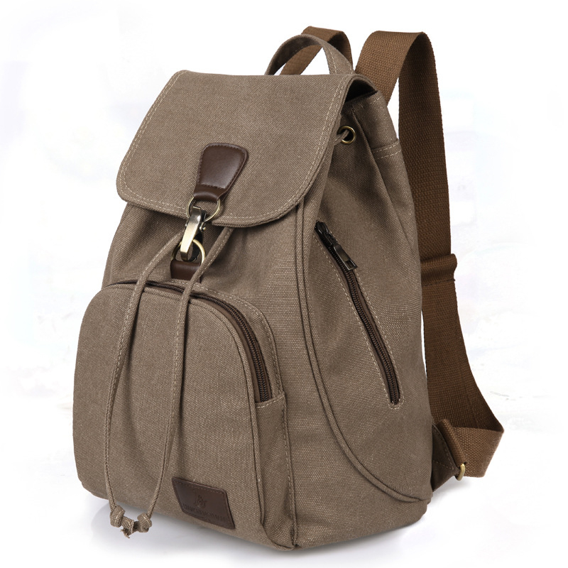 003 Men's and Women's Fashion Vintage Versatile Large Capacity Outdoor Travel Canvas Backpack