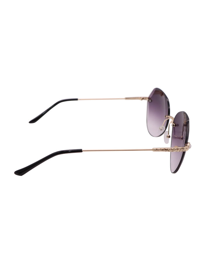 8989 Square Rimless Sunglasses Women Brand Designer Rhinestone Polygon Ladies Sunglasses Trimming Irregular