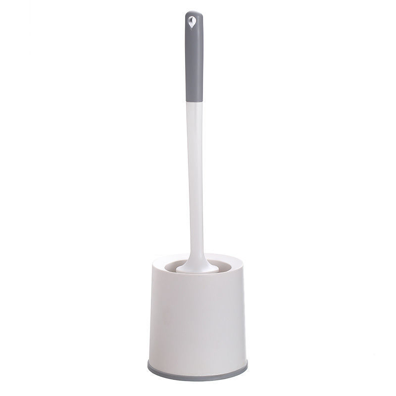 A0365 Wall Mounted Toilet Brush with Holder Set Long-Handled Soft Bristle Toilet Cleaning Brush No Dead Ends Bathroom Accessories
