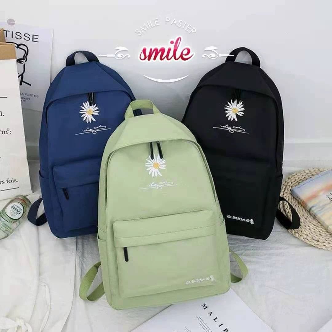 Large Capacity Women Backpack Oxford Cloth Daisy School Bag Fashion Versatile Backpack for Primary Secondary School Students
