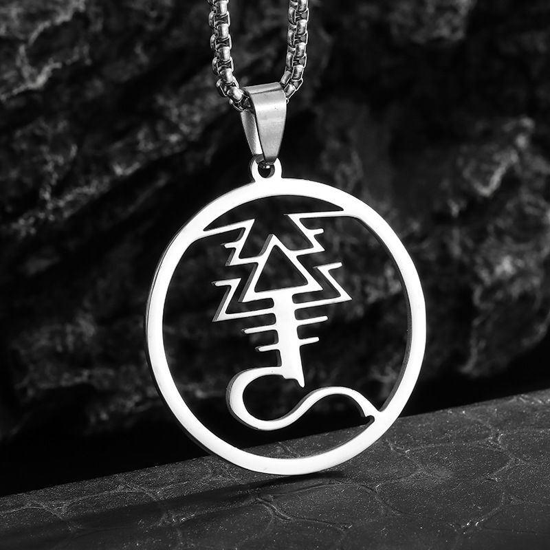 Necklace New cut and hollowed out Gaen deity symbol pendant, stainless steel necklace accessory