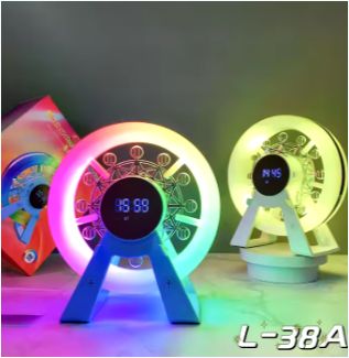 Ferris Wheel RGB light clock speaker -Home desktop decoration Creative wireless Bluetooth speaker Rechargeable player