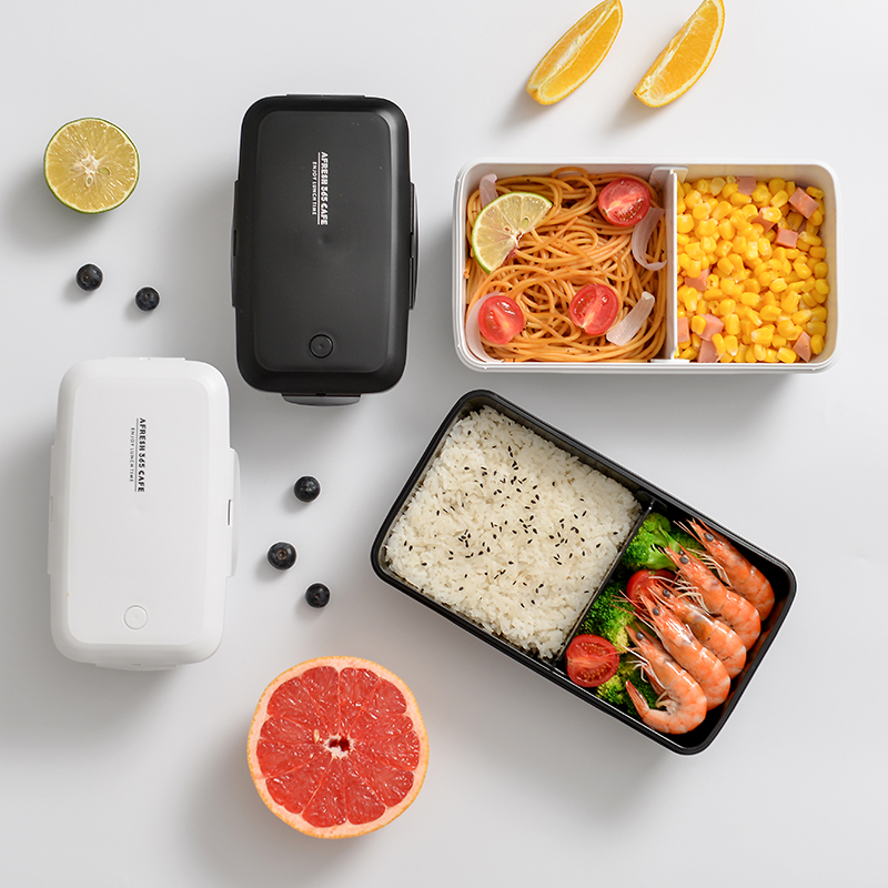 Microwave Heated Bento Box, Leak Proof Lunch Box, On-the-Go Meal Fruit Snack Packing Container