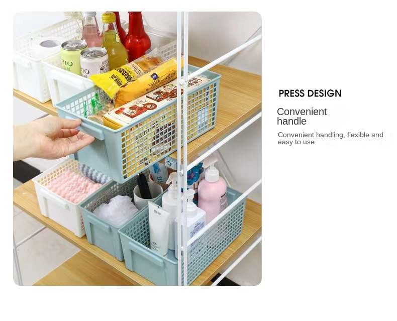 Rectangular Storage Basket, Hollow Plastic Storage Basket, Kitchen Living Room Clothes Storage Box