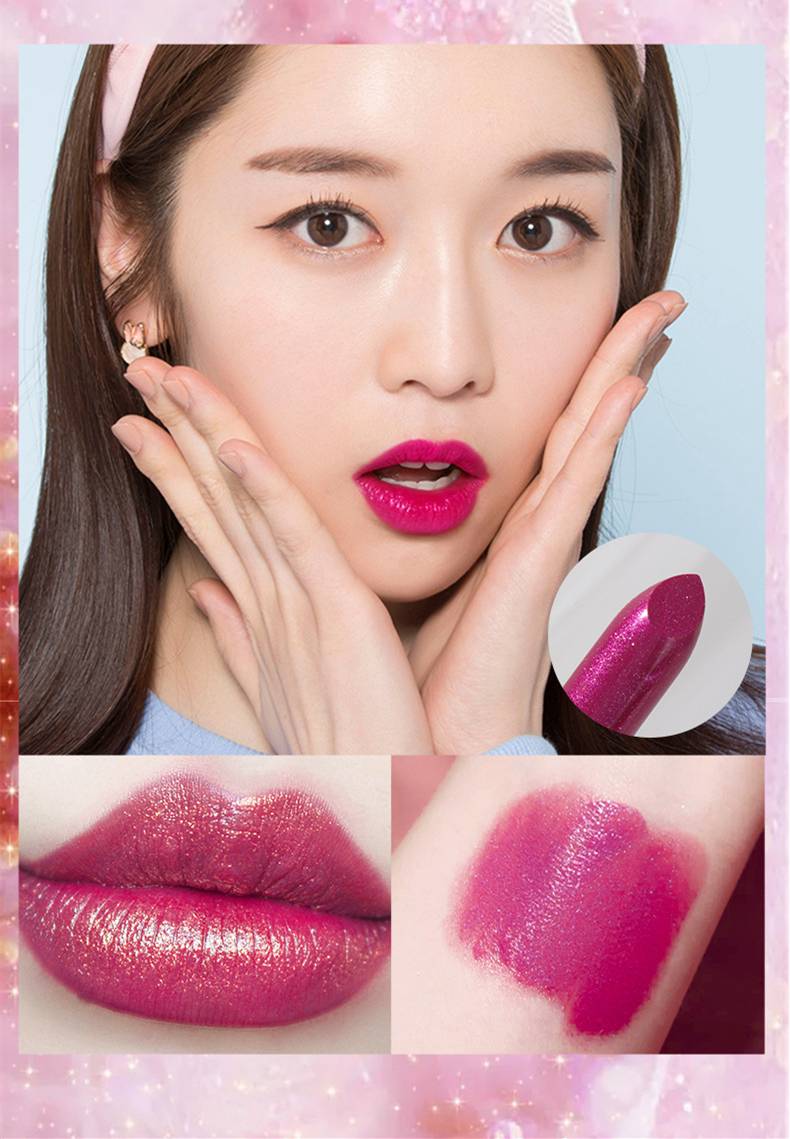 Light purple lipstick CRRshop free shipping female hot sale Dragon Fruit Colorless Lipstick Rose Red Rose Purple Student Color Changing lipstick Barbie Pink Lipstick 