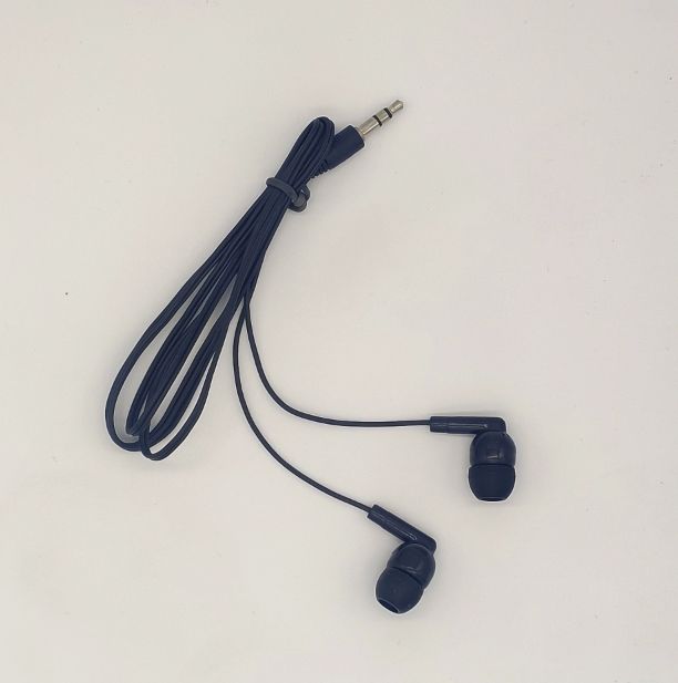 Ear Headphones Wired Basic Student Earbuds No Microphone with 3.5MM Jack for Kids Class Laptop School Library, Individually Bagged white & blackBlack